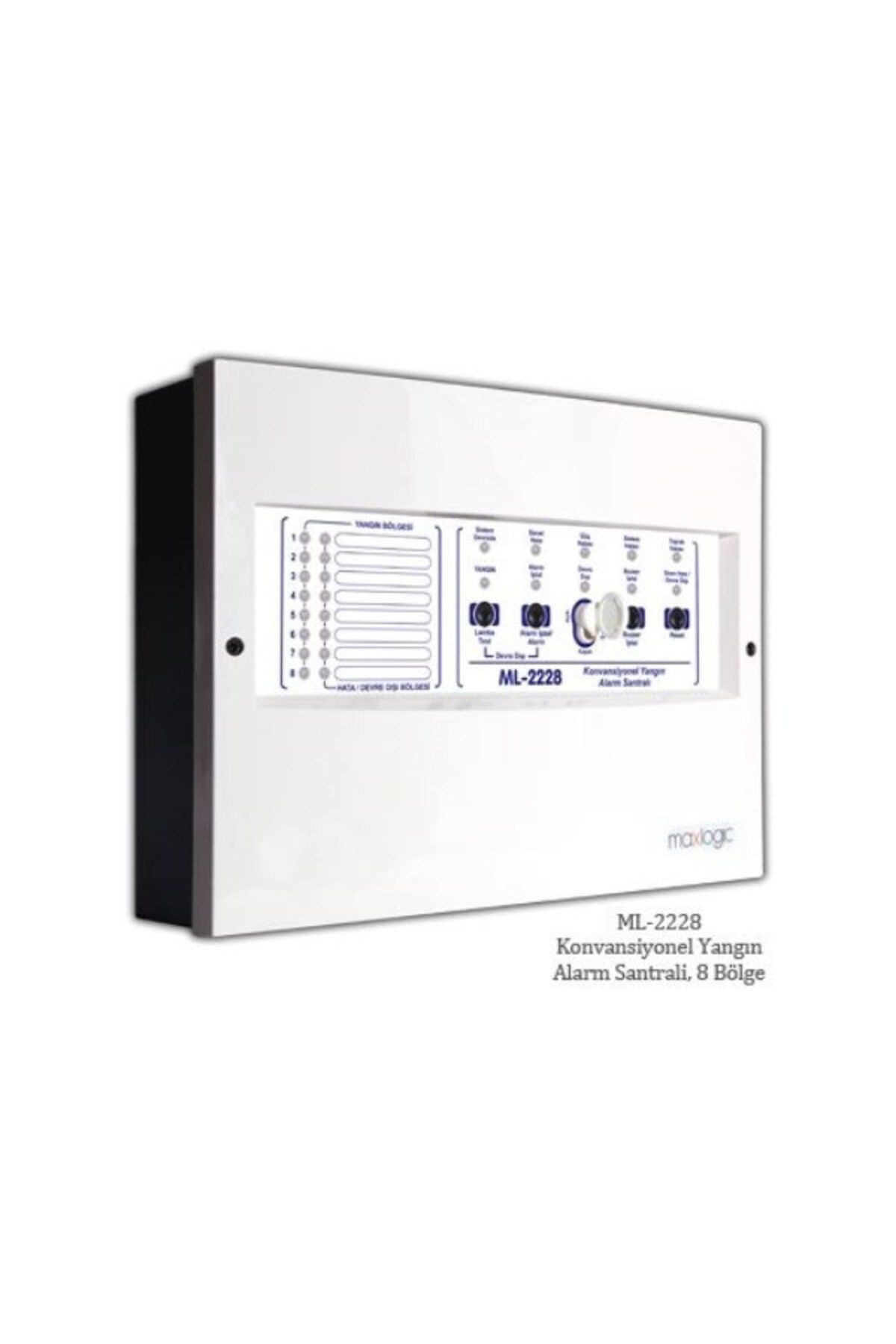 MaxLogic ML-2228 8 Bölgeli Konvansiyonel Yangın Alarm Santrali EN54-2/4 Sertifikalı