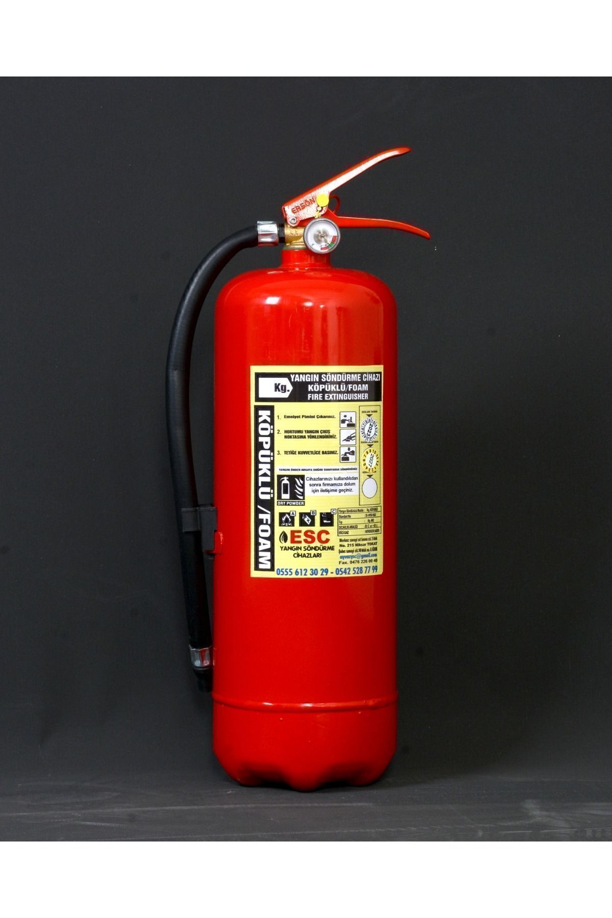 6 Kg Köpüklü Yangın Söndürme Cihazı ( 4 Yıl Garantili)