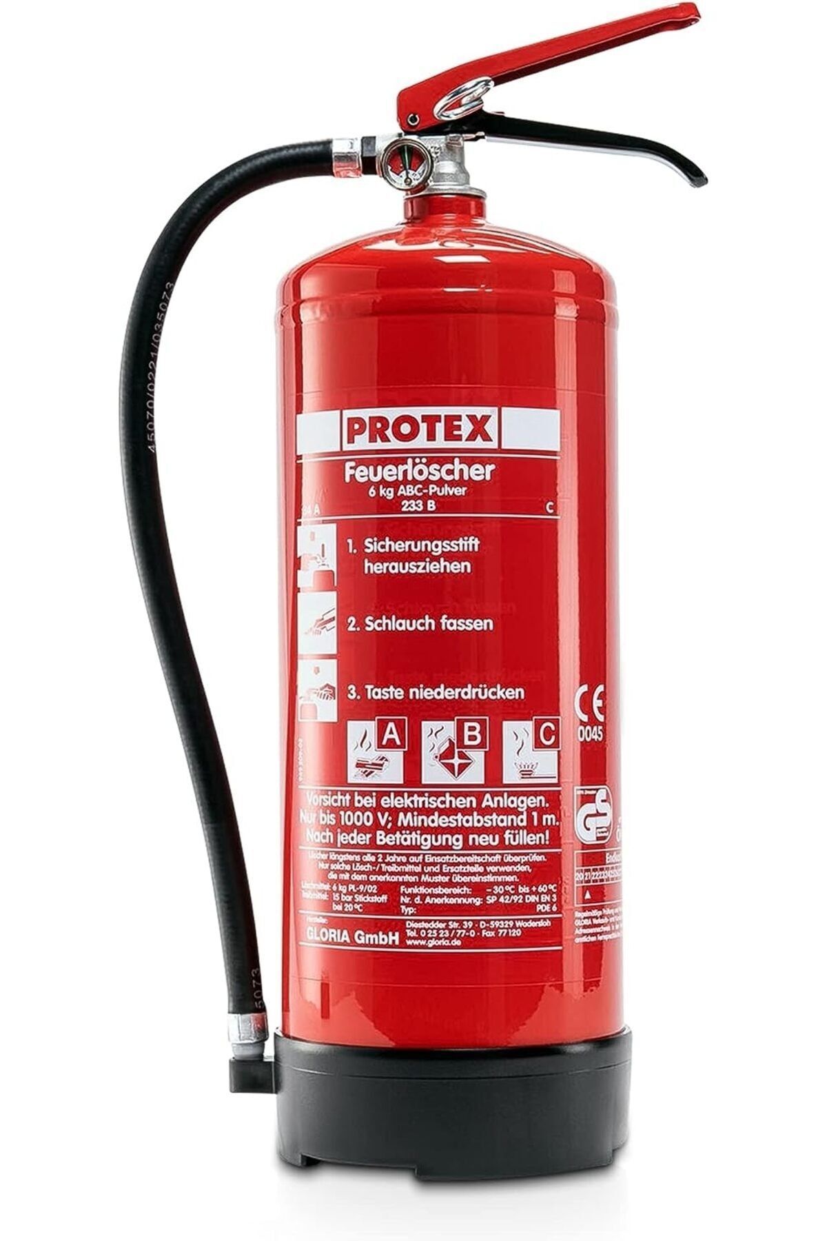 6 kg ABC toz yangın söndürücü duvar tutucu dahil test belgesi mevcut 2ADET