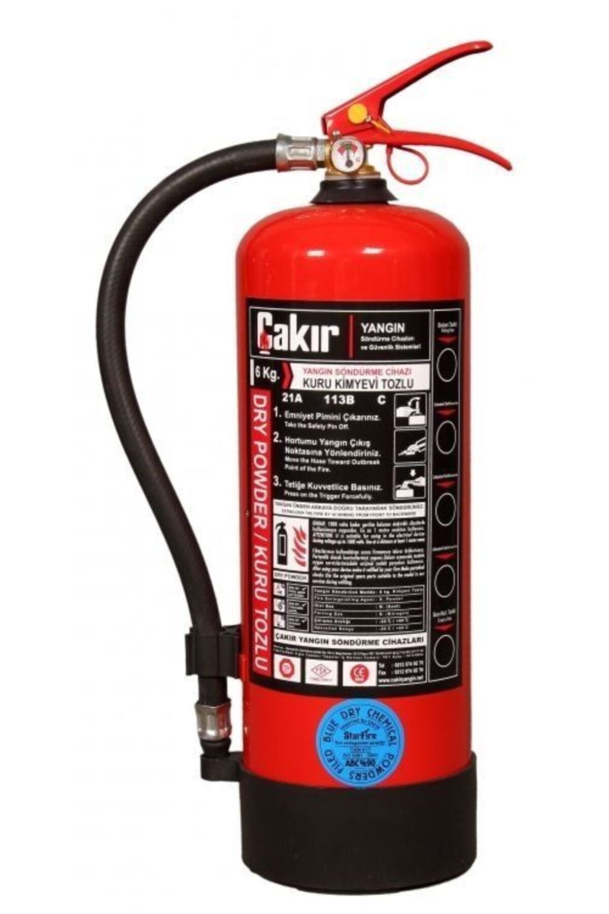 Hko yangın Söndürücü Tüp 6 Kg Bakanlık Onaylı Abc 40 K.k.t