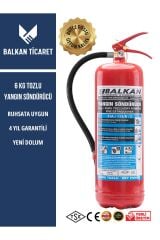 6kg Ruhsata Uygun Toz Yangın Söndürme Tüpü - Yeni Tip