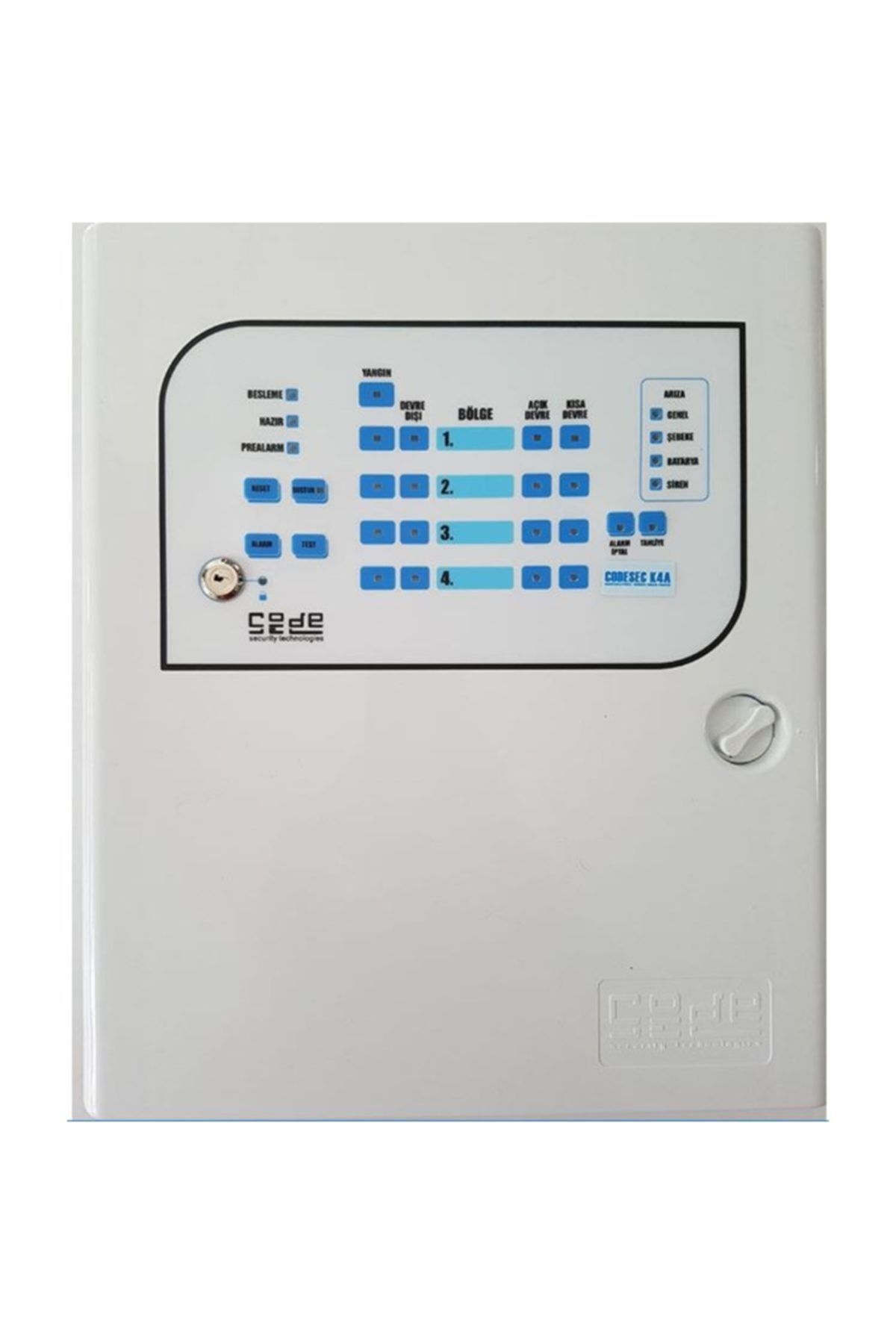 Yangın Alarm Paneli 4 Bölgeli