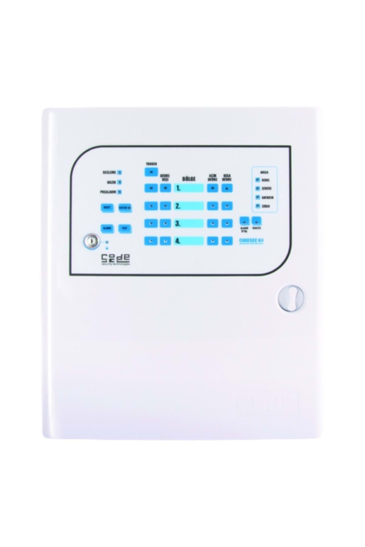 Sec K4a Konvansiyonel 4 Bölgeli Yangın Ihbar Paneli