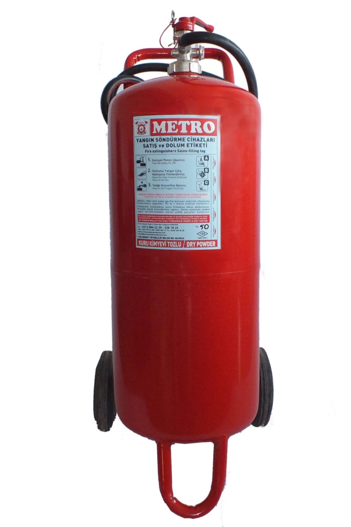 50 kg Kuru Kimyevi Yangın Söndürme Cihazı