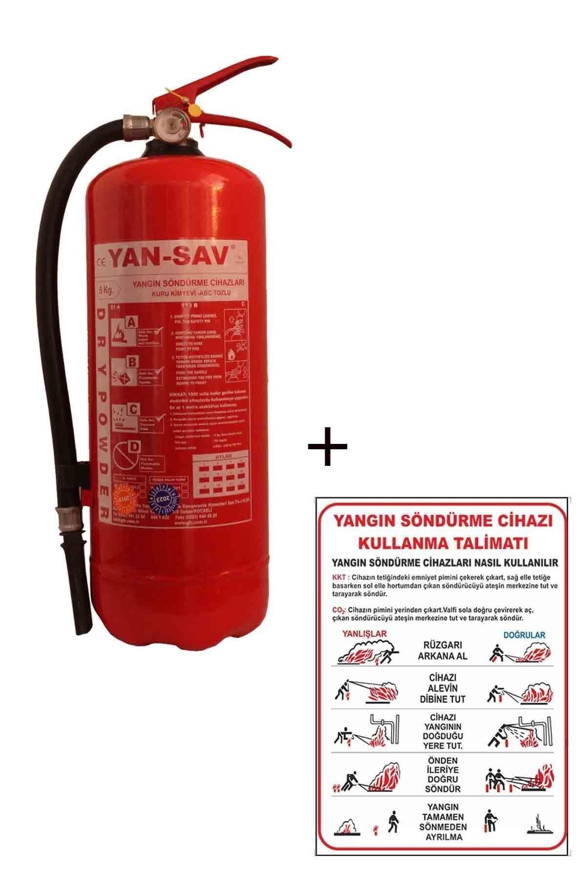 6kg Yangın Tüpü Veyangın Tüpü Kullanım Talimatı 2li Set