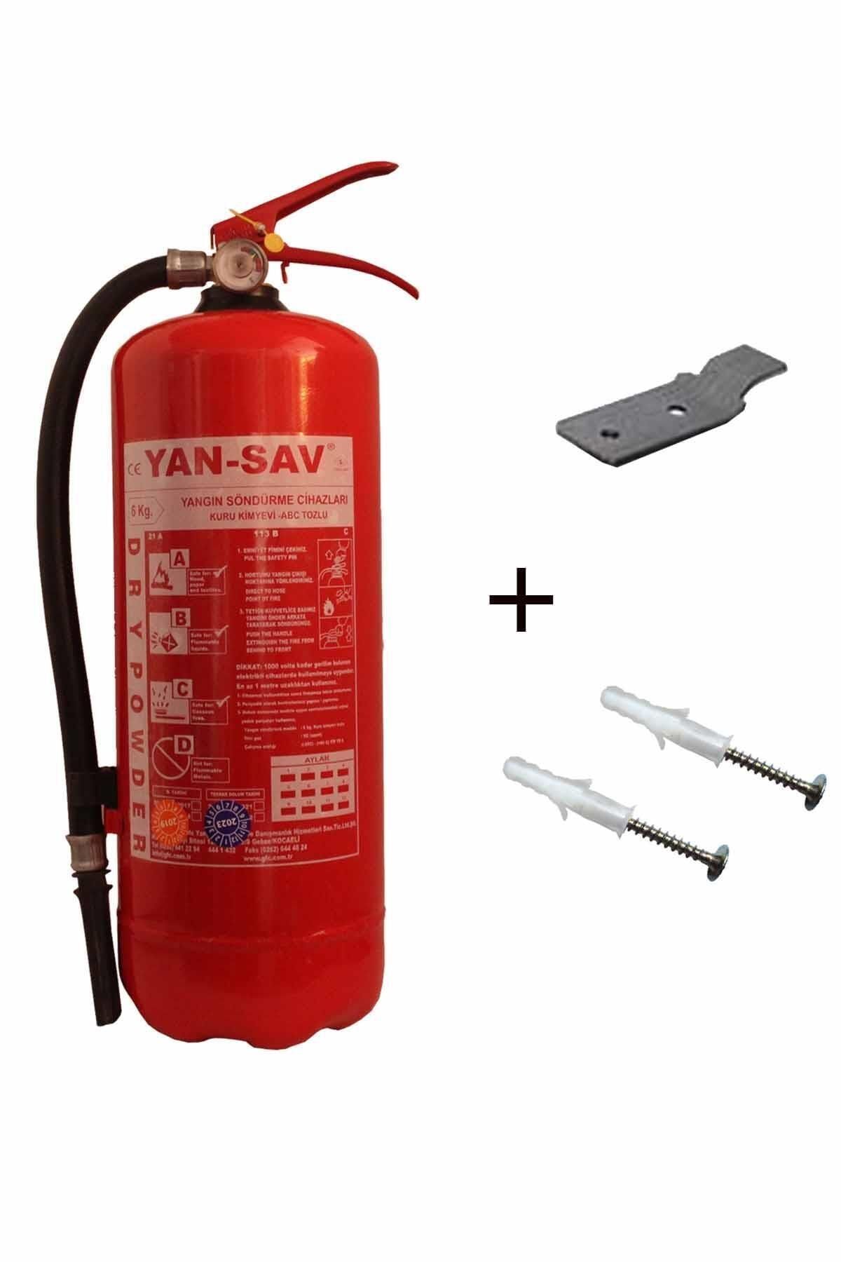 6kg Yangın Tüpü, Askı Aparatı, Dübel Vida 3lü Set
