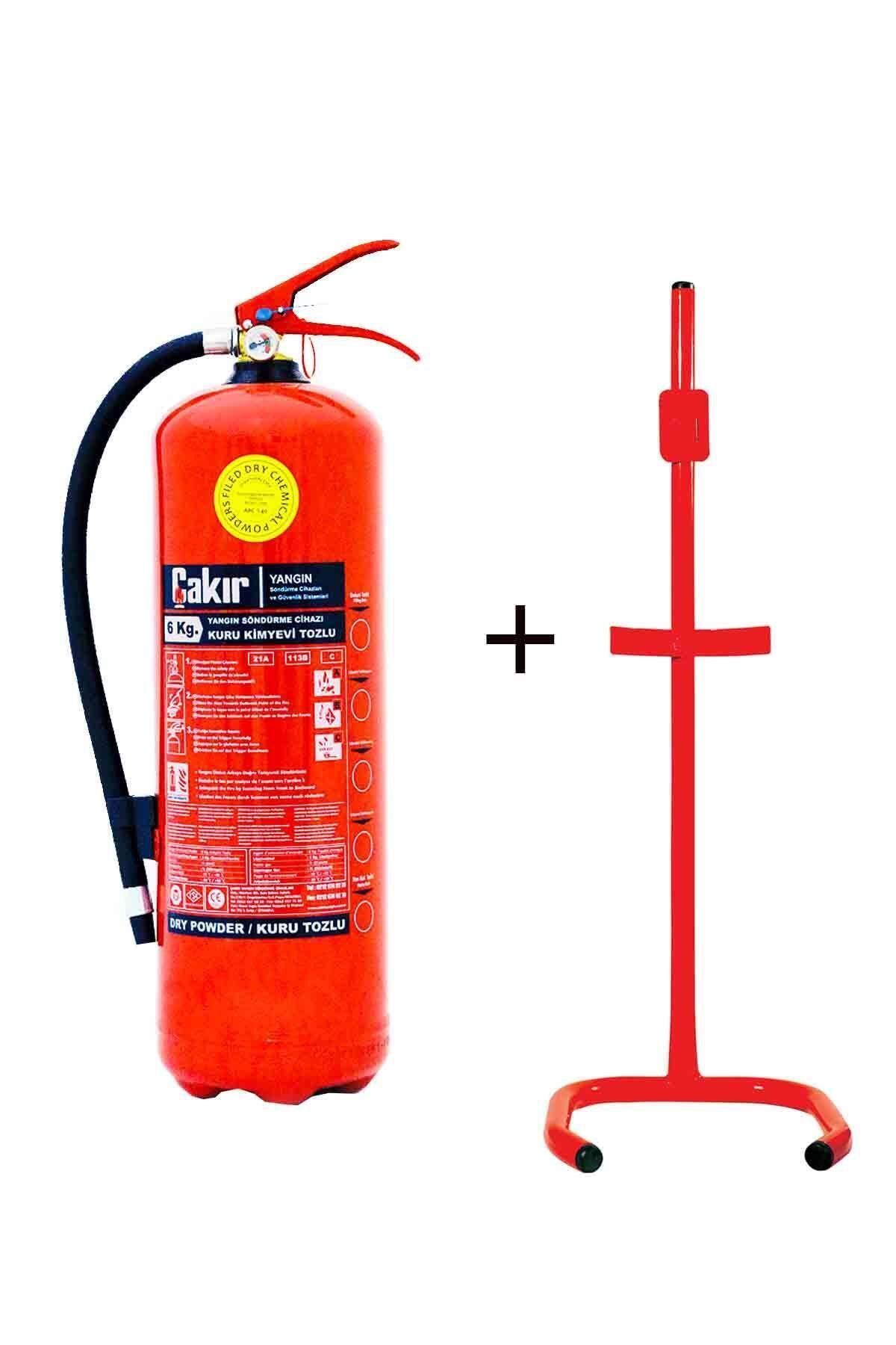 6kg Yangın Tüpü Ve C Tipi Sehpa 2li Set
