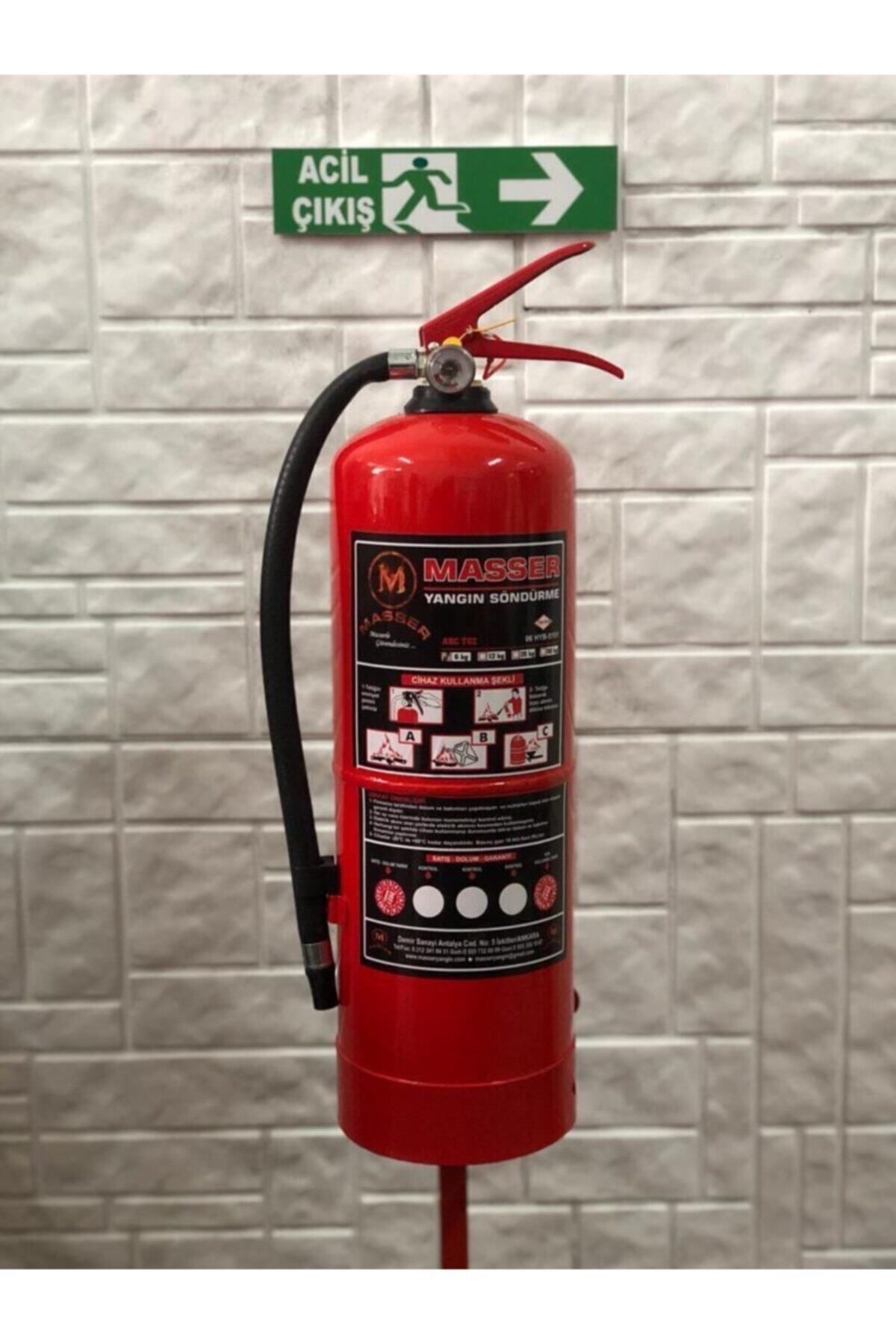 Kuru Kimyevi Tozlu Yangın Söndürme Tüpü 6 kg