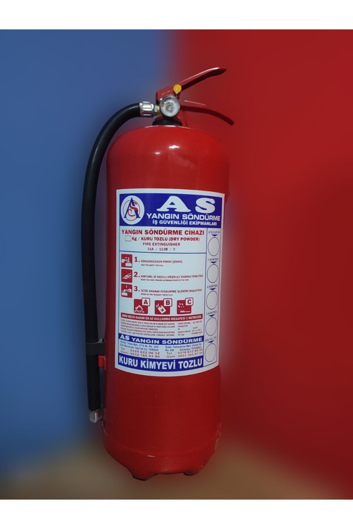 6 Kg Kuru Kimyevi Tozlu Yangın Söndürme Tüpü