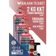 2 Kg Araç Muayene Yangın Tüpü 3 Adet - Askı Aparatlı + Sprey