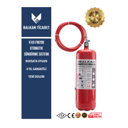 Yangın Söndürme Tüpü 6 Kg HFC Otomatik 4 Yıllık Ruhsata Uygun