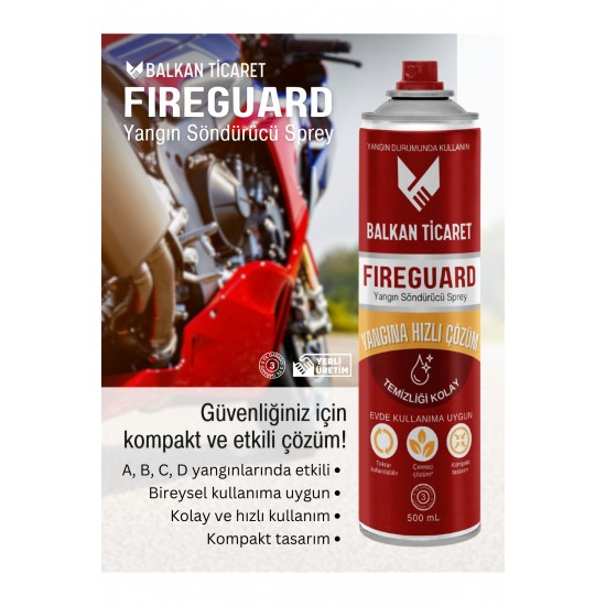 FireGuard Yangın Söndürücü Sprey - Motosiklet İçin