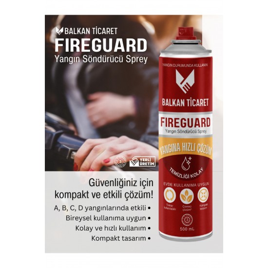 FireGuard Yangın Söndürücü Sprey - Motosiklet Uyumlu