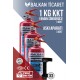 1 Kg Tozlu Yangın Tüpü 3 Adet - Askı Aparatlı | TSE Belgeli
