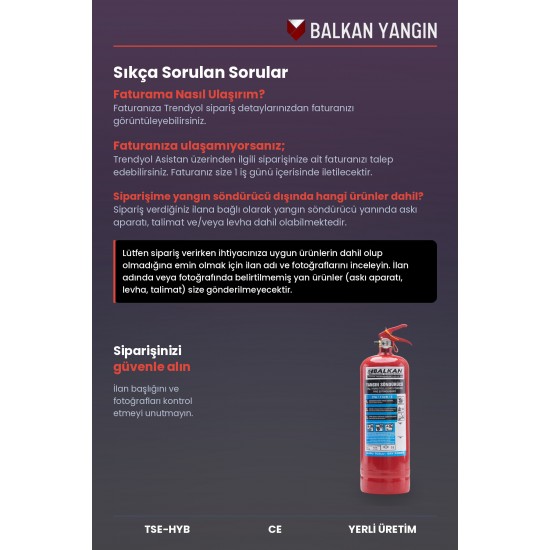 2 Kg Tozlu Yangın Tüpü - KKT ABC | TSE Belgeli, Ruhsata Uygun