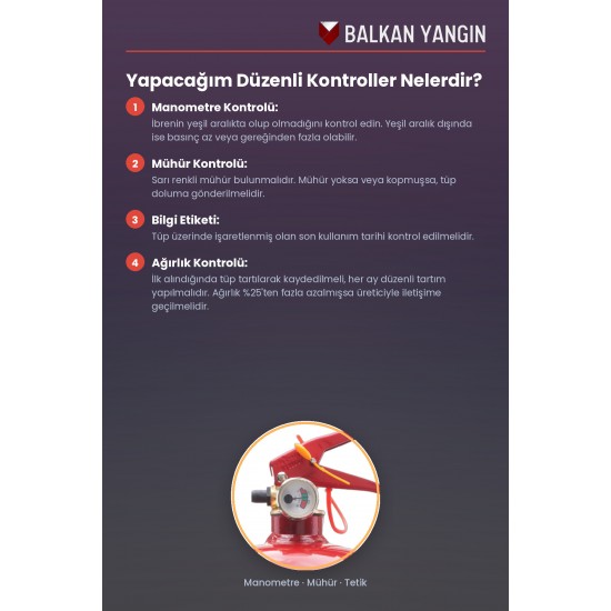 2 Kg Tozlu Yangın Tüpü - KKT ABC | TSE Belgeli, Ruhsata Uygun