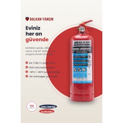 2 Kg Araç Yangın Tüpü - TÜVTÜRK Muayene Uyumlu | TSE Belgeli