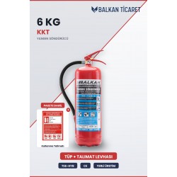 6 Kg Tozlu Yangın Söndürücü - Kullanım Talimatlı | TSE Belgeli