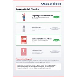 6 Kg Tozlu Yangın Söndürücü - Kullanım Talimatlı | TSE Belgeli