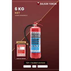 6 Kg Tozlu Yangın Söndürme Tüpü - Talimatlı | TSE Belgeli