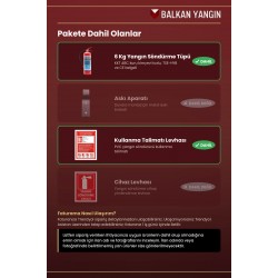 6 Kg Tozlu Yangın Söndürme Tüpü - Talimatlı | TSE Belgeli