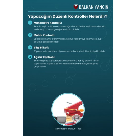 6 Kg Köpüklü Yangın Tüpü - Talimatlı | TSE Belgeli