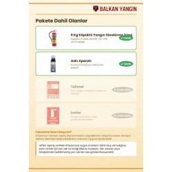 6 Kg Köpüklü Yangın Söndürme Tüpü - Askı Aparatlı | TSE Belgeli