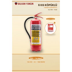 6 Kg Köpüklü Yangın Söndürücü - Talimatlı | TSE Belgeli