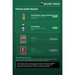 6 Kg Köpüklü Yangın Söndürme Tüpü - Askı Aparatlı | TSE Belgeli