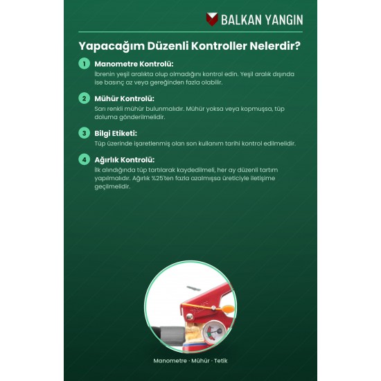 6 Kg Köpüklü Yangın Söndürme Tüpü - Askı Aparatlı | TSE Belgeli