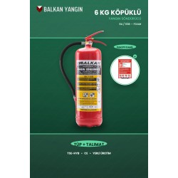 6 Kg Köpüklü Yangın Söndürme Tüpü - Talimatlı | TSE Belgeli