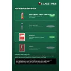 6 Kg Köpüklü Yangın Söndürme Tüpü - Talimatlı | TSE Belgeli