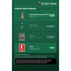 6 Kg Köpüklü Yangın Tüpü - Ofis, Levhalı | TSE Belgeli