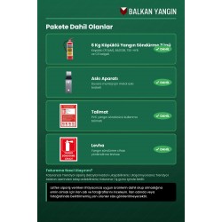 6 Kg Köpüklü Yangın Söndürme Cihazı - Askı, Levha ve Talimatlı
