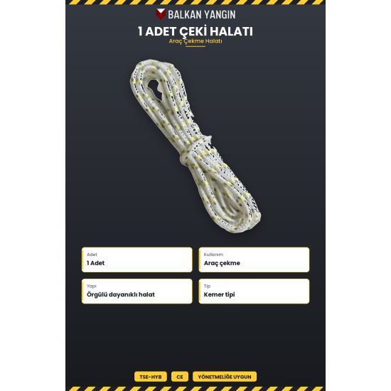 TÜVTÜRK Muayene Trafik Seti 1 Kg Yangın Tüpü Reflektör Takoz İlkyardım Çantalı 7 Parça Tam Set CE