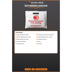 Araç Güvenlik Trafik Seti 1 Kg Yangın Tüpü Reflektörlü 7 Parça Çantalı TÜVTÜRK Muayene Uyumlu Boyun