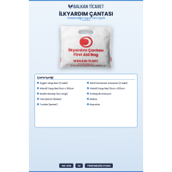 Tam Trafik Seti 1 Kg Yangın Söndürücülü 2 Reflektör Takoz Boyunluk 7 Parça TÜVTÜRK Uyumlu Çantalı CE