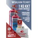 1 Kg Araç Yangın Tüpü 2 Adet - Sprey ve İlk Yardım Setli