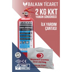 2 Kg Araç Yangın Tüpü - İlk Yardım Setli | TSE Belgeli