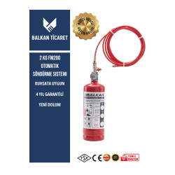 2 Kg HFC Otomatik Yangın Söndürme Tüpü - kapalı alanlarda güvenli kullanım