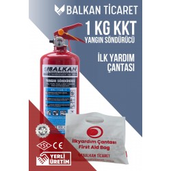 1 Kg Araç Yangın Tüpü + İlk Yardım Seti | TSE Belgeli