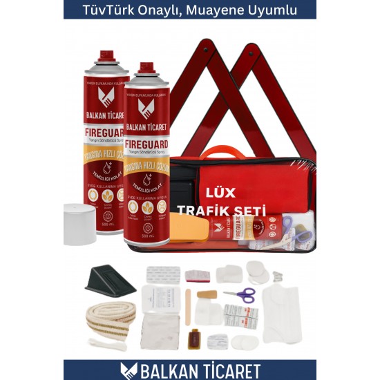 Trafik Seti - Dolu İlk Yardım Çantalı | Araç Muayenesine Uygun
