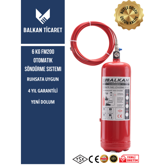6 Kg Otomatik Pano Söndürme Sistemi Hfc