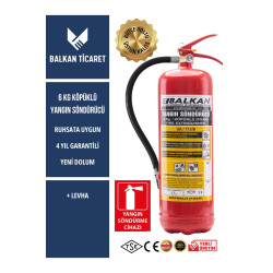 Köpüklü Yangın Tüpü 4 Yıllık Ruhsata Uygun (Levha)