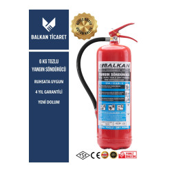 6kg Ruhsata Uygun Toz Yangın Söndürme Tüpü - Yeni Tip