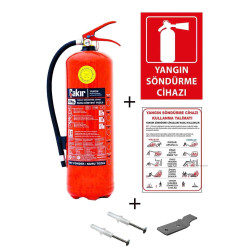 6kg Yangın Tüpü,yangın Tüpü Kullanım Talimatı, Yangın Tüpü Levhası, Askı Aparatı Ve Dübel Vida